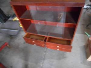 Vintage Display Cabinet with Glass Front