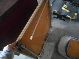 Used Folding Table and 3 Metal Chairs