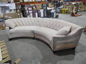 lot 13 image: CURVED SECTIONAL SOFA