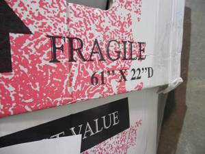 lot 19 image: (4) 61 X 22 BATHROOM VANITY TOPS