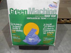 lot 55 image: 750 CFM Low Profile Solar Powered Roof Mount Exhaust Fan
