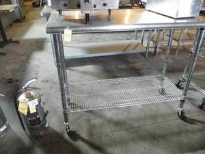 Stainless Steel Table on Wheels