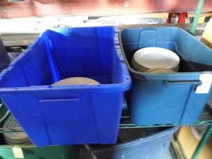 Lot of 2 Totes w Plates