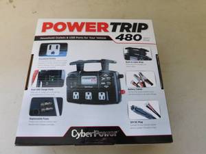 lot 8 image: NEW Power Trip 480 Household Outlets & USB Ports for Vehicle
