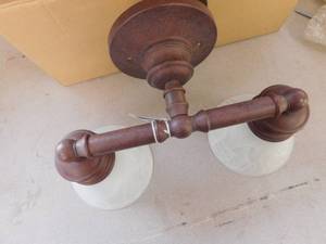 lot 47 image: Quorum Cobblestone Light Fixture