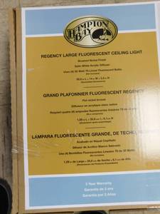 lot 60 image: Hampton Bay Regency Large Flourescent Ceiling Light #2