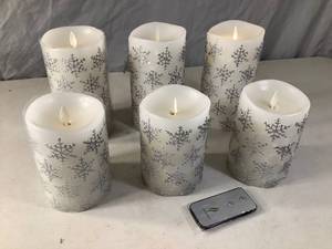 lot 78 image: 6 Luminara Flameless Candles