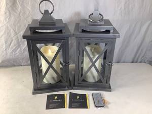 lot 79 image: 2 Luminara Flameless Candle Lanterns