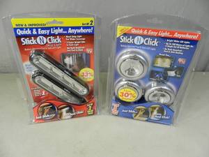 lot 50 image: 2 New Stick and Click Light Sets