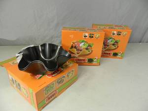 lot 56 image: 3 New Taco Bowl Sets