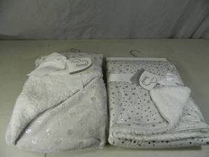 lot 57 image: 2 New Super Soft Baby Blankets