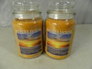 lot 105 image: 2 New Large Revere House Candles