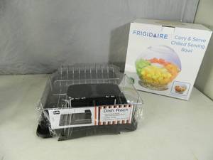 lot 125 image: New Serving Bowl and New Dish Rack
