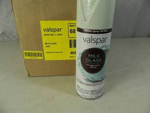 lot 152 image: Case of New Valspar Milk Glass Spray Paint