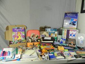 lot 184 image: Large Lot of Craft and Office Items