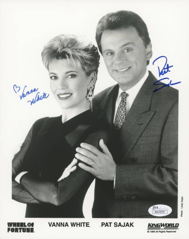 8x10 GLOSSY Photo Picture Wheel Of Fortune Pat Sajak & Vanna White 8 x 10