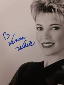 lot 34 image: Vanna White & Pat Sajak Signed Wheel of Fortune 8x10 Photo (JSA COA)
