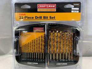 lot 1 image: Craftsman 21pc Cobalt Drill Bit Set $69 retail