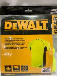 lot 8 image: New DeWalt High Visibility UV 50 Shirt Size XL $34.95 Retail