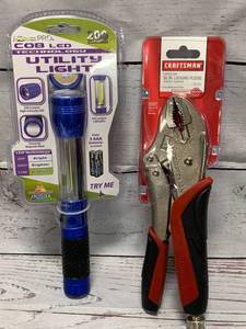 lot 52 image: Craftsman 10 Vise Grip Pliers & Magnetic Utility Light
