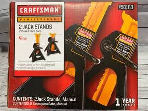 lot 73 image: Craftsman 4 ton Jack Stands (pair)