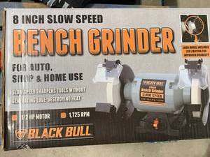 lot 121 image: 8 Black Bull Slow Speed Bench Grinder $129