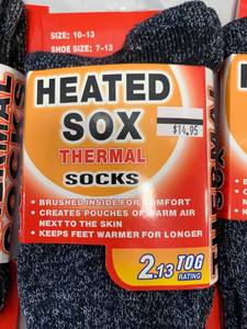 lot 133 image: 3 Pair of Thermal Winter Socks $44.95 retail