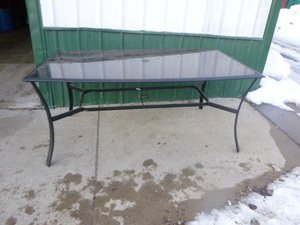 lot 17 image: Glass Top Table