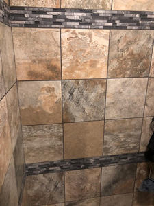 lot 44 image: 18 Sq Ft (12x12 Tiles) Ceramic (Slate) Tiles with spacers