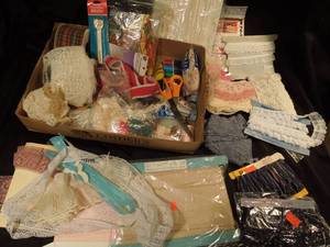 lot 26 image: Sewing Supplies, Trim, & Lace
