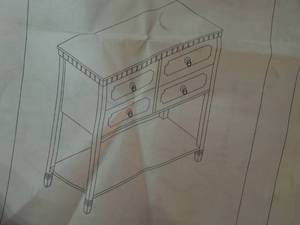 lot 51 image: Brand New, Never Assembled, NIB Black Sideboard