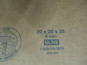 lot 61 image: 20x20x20 Corregated Boxes (10) NEW