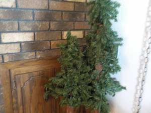 lot 6 image: 2 Lighted Xmas Trees- small one is ...