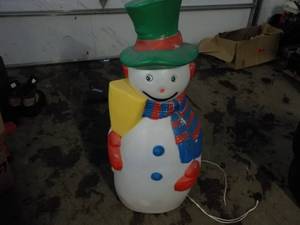 lot 11 image: Blow Mold Snowman 40 Tall...