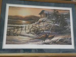 lot 112 image: 32 x 22 Terry Redlin Peaceful Even...