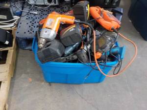lot 154 image: Tote full of Tools untested...