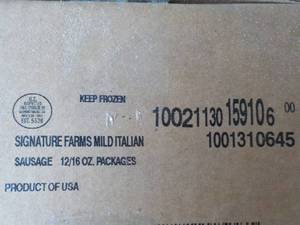 lot 166 image: Case of Frozen Signature Farms Mild...