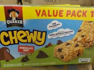 lot 270 image: 3 Boxes of Quaker Chewy Chocolate C...