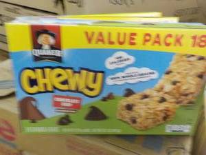 lot 271 image: 3 Boxes of Quaker Chewy Chocolate C...