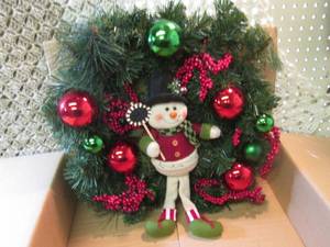 Light-Up 20 Snowman Wreath New in ...