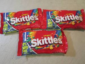 3 Bags of Original Skittles Best by...