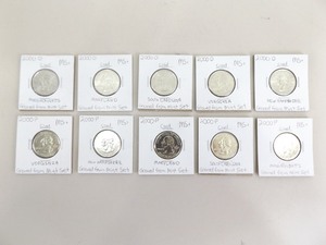 lot 34 image: Lot of 10 High Grade 2000 Philadelphia and Denver Mint Statehood Quarters