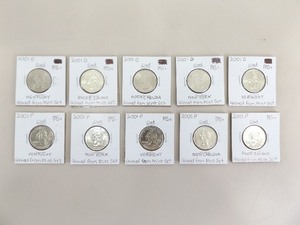 lot 35 image: Lot of 10 High Grade 2001 Philadelphia and Denver Mint Statehood Quarters