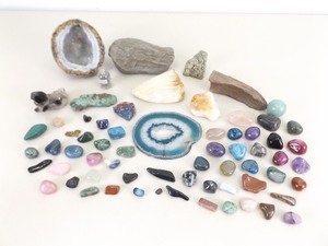 lot 44 image: Lot of Crystals, Geodes, Raw Turquoise, etc.