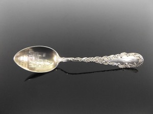 lot 43 image: Antique .925 Sterling Silver Cleveland Garfield Memorial Souvenir Spoon