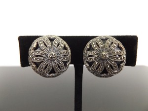 lot 75 image: .925 Sterling Silver JUDITH JACK Art Nouveau Clip Earrings