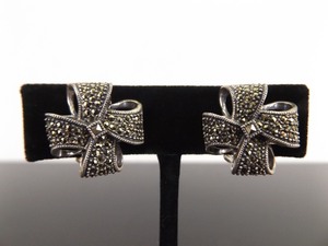 lot 76 image: .925 Sterling Silver JUDITH JACK Art Nouveau Clip Earrings