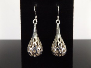 lot 83 image: .925 Sterling Silver Scrolled Dangle Hook Earrings