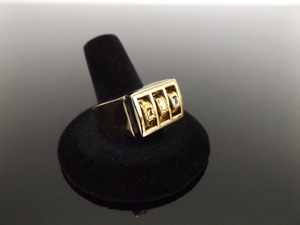 lot 94 image: Vintage 22k Yellow Gold Plated Lucky 7 Mens Fidget Spinner Ring Size 11
