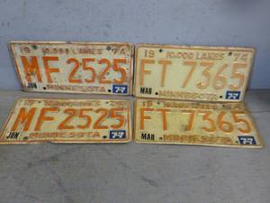 Vintage License Plate Sets